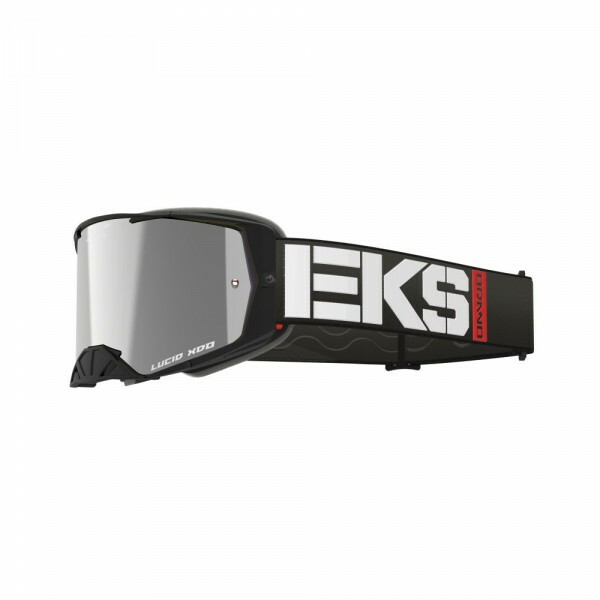 Óculos EKS Brand Lucid Race Face - Cor Preto e Branco - Lente XDO Espelhada Óculos EKS Brand Lucid Race Face - Cor Preto e Branco - Lente XDO Espelhada