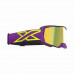 Óculos EKS Brand Lucid Race Face - Cor Roxo e Amarelo Flu - Lente XDO Espelahda Dourada