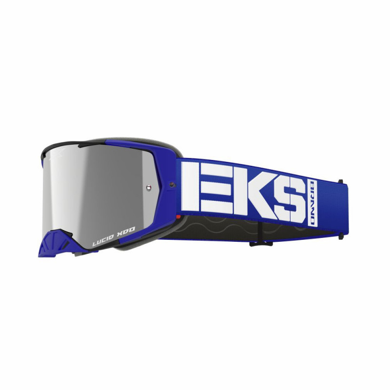 Óculos EKS Brand Lucid Race Face - Cor Azul Royal e Branco  -  Lente XDO Espelhada