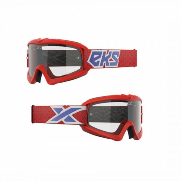 Óculos EKS Brand X-Grom Infantil - Cor Vermelho e Azul Metálico - Lente Transparente