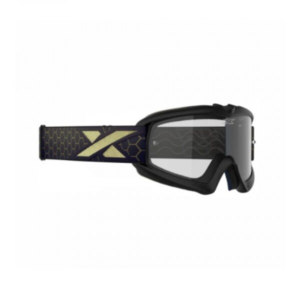 Óculos EKS Brand X-Grom Infantil, Cor Preto e Dourado Metálico - Lente Tranparente