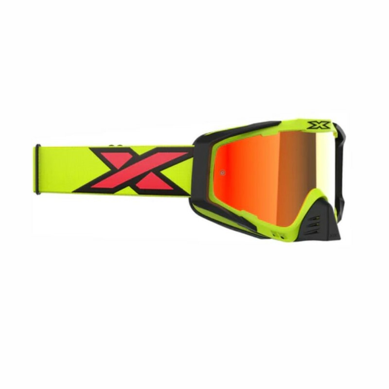 Óculos EKS Brand EKS-S - Cor  Amarelo Fluorescente, Preto e Varmelho Flo - Lente Espelhada Dourada