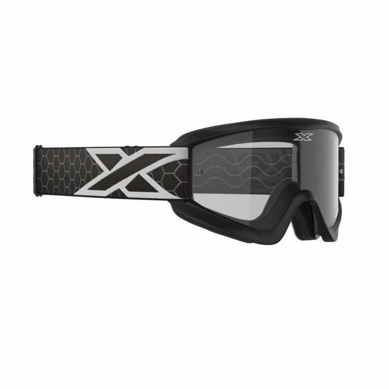 Óculos EKS Brand GOX Flat-Out - Cor Preto Fosco e Branco -LenteTransparente