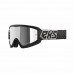 Óculos EKS Brand GOX Flat-Out Mirror -Cor Preto Fosco e Branco - Lente Espelhada Prata