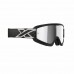 Óculos EKS Brand GOX Flat-Out Mirror -Cor Preto Fosco e Branco - Lente Espelhada Prata
