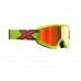 Óculos EKS Brand GOX Flat-Out Mirror - Cor Fluorescente Amarelo, Preto, Vermelho Flo - Lente Espelhada Dourada