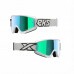 Óculos EKS Brand GOX Flat-Out Mirror - Cor Branco e Preto - Lente Espelhada Azul