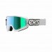 Óculos EKS Brand GOX Flat-Out Mirror - Cor Branco e Preto - Lente Espelhada Azul