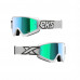 Óculos EKS Brand GOX Flat Out Mirror Lente Espelhada Azul Metálico Cor Branco/Preto