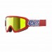 Óculos EKS Brand GOX Flat-Out Mirror - Cor Vermelho e Azul Metálico - Lente Espelhada Dourada
