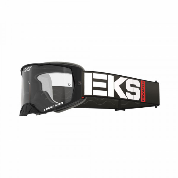 Óculos EKS Brand Lucid Race Face - Cor Preto e Baranco - Lente XDO Transparente