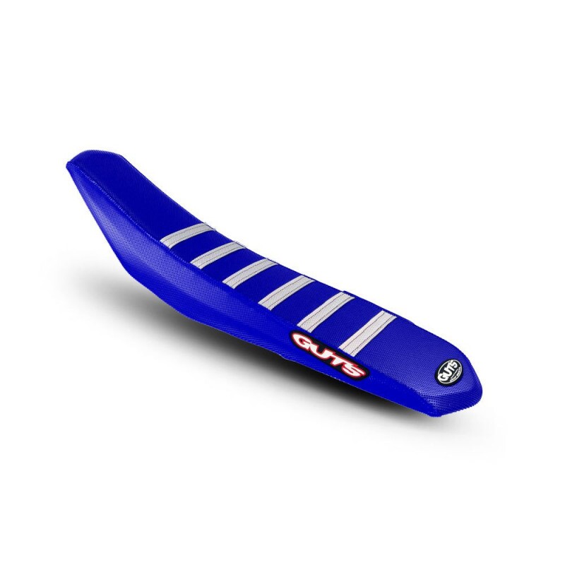 Capa de Banco Guts Yamaha - Lado e Centro Azul - Friso Branco. Capa de Banco Guts Yamaha - Lado e Centro Azul - Friso Branco.